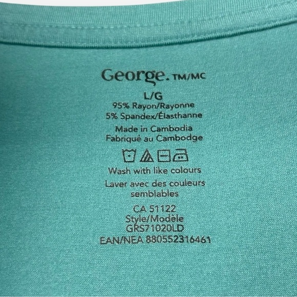 George Sea Green Sleeveless Top L - Picture 4 of 4
